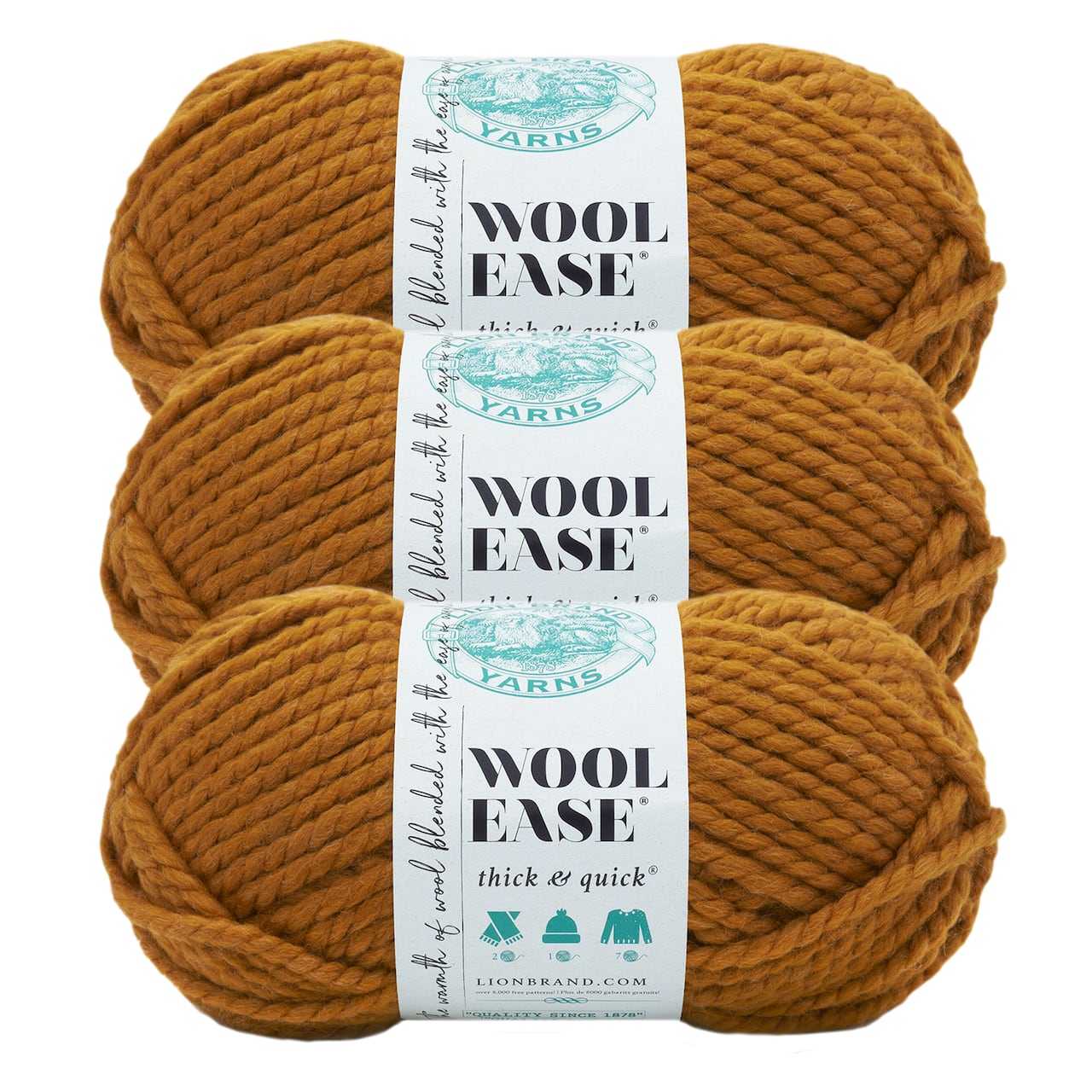 3 Pack Lion Brand® Wool-Ease Thick & Quick Yarn